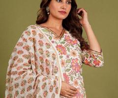 office wear suits for women, block print suits Jaipur